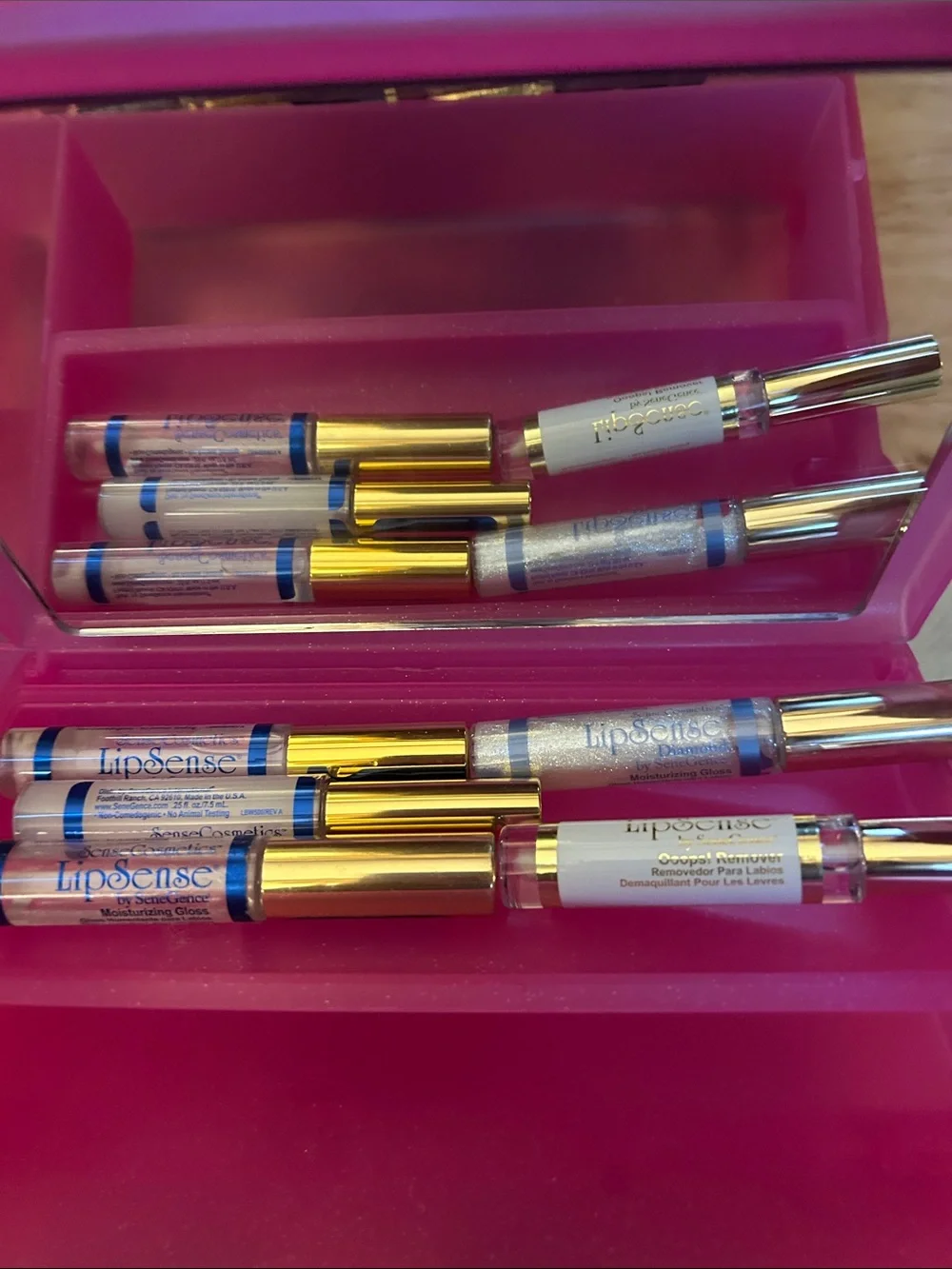 LipSense Metallic Silver & Gold Lip Gloss Duo Set